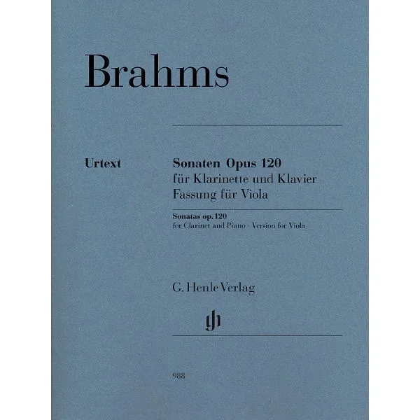 Henle Verlag Brahms 2 Sonaten Viola