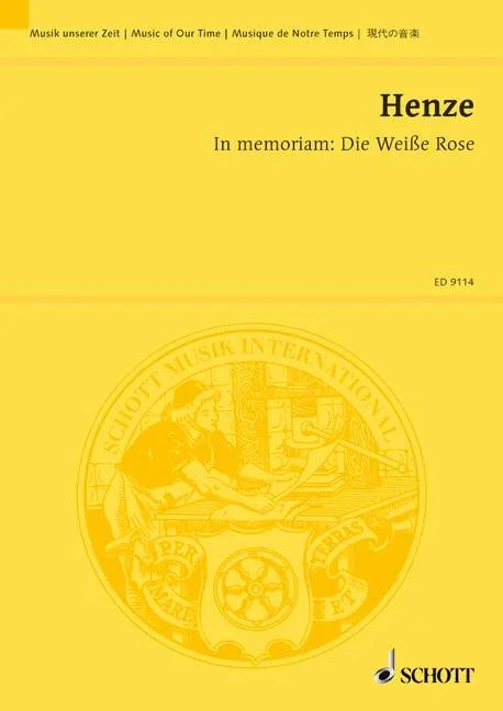 Henze, Hans Werner : Henze, Hans Werner : In memoriam: Die Weiße Rose, Double fugue – 12 instruments (flute, cor anglais