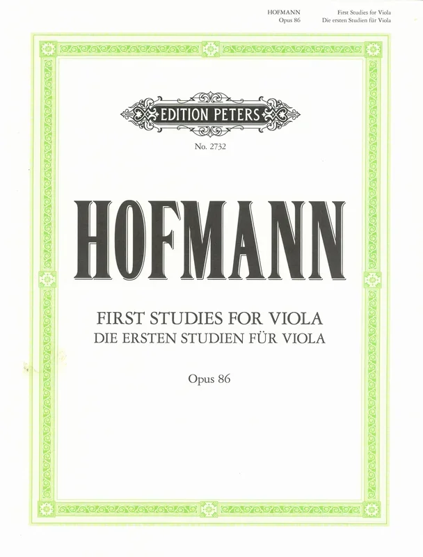 Hofmann: First Studies, Op. 86