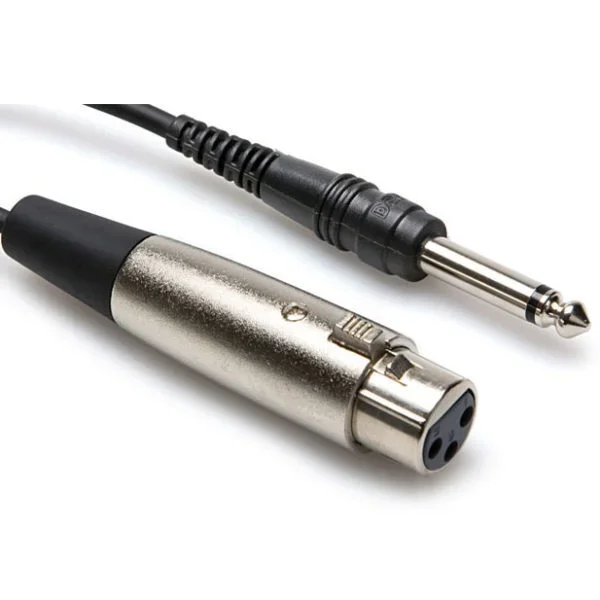 Hosa Unbalanced Interconnect, XLR3F to 1/4 in TS, 15 ft