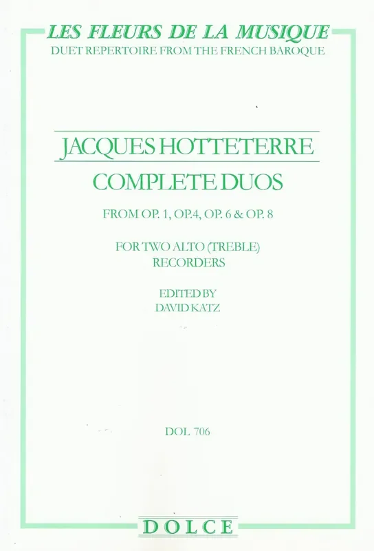 Hotteterre Complete Duos for Treble Recorders