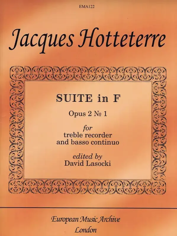 Hotteterre Suite in F Major for Treble Recorder and Basso Continuo