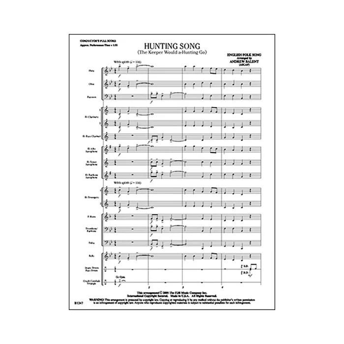 Hunting Song (The Keeper Would A-Hunting Go)