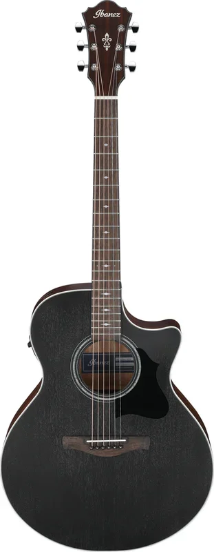 Ibanez AE140WKH Acoustic Guitar Weathered Black w/ Pickup & Cutaway