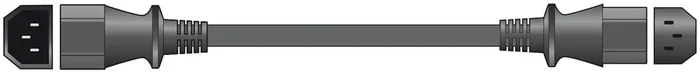 IEC Extension Lead – 1m/Black