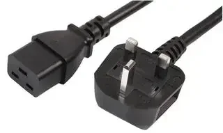 IEC Mains lead / cable UK IEC 2m C19 connector