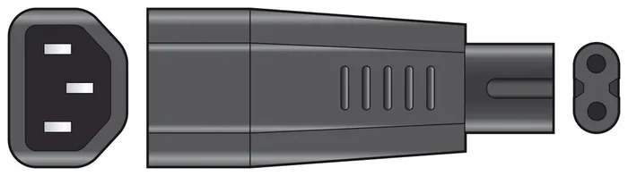 IEC Plug to Figure 8 Plug Adaptor