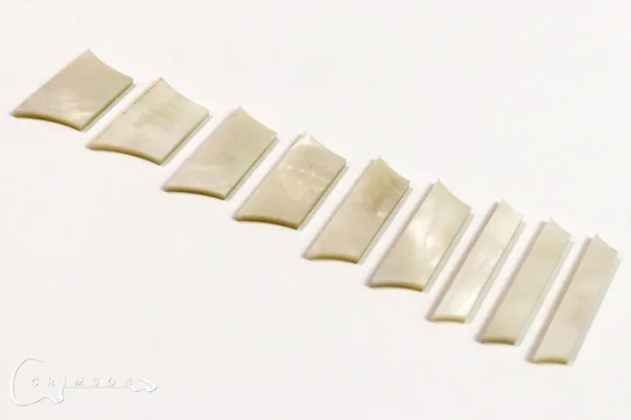 Inlay Set – Trapezoids – Mother of Pearl, Imitation or Abalone – Set of 9