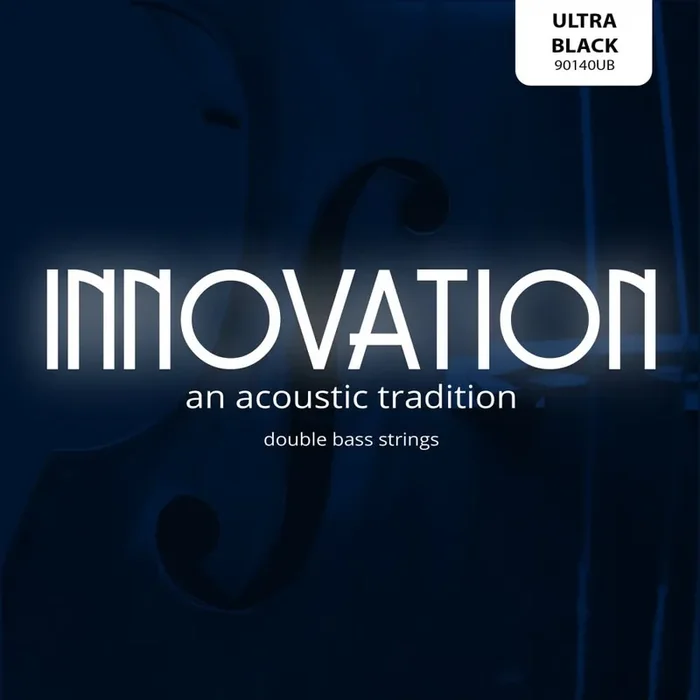 Innovation ULTRA BLACK Black Nylon Tapewound Double Bass Strings, High Tension