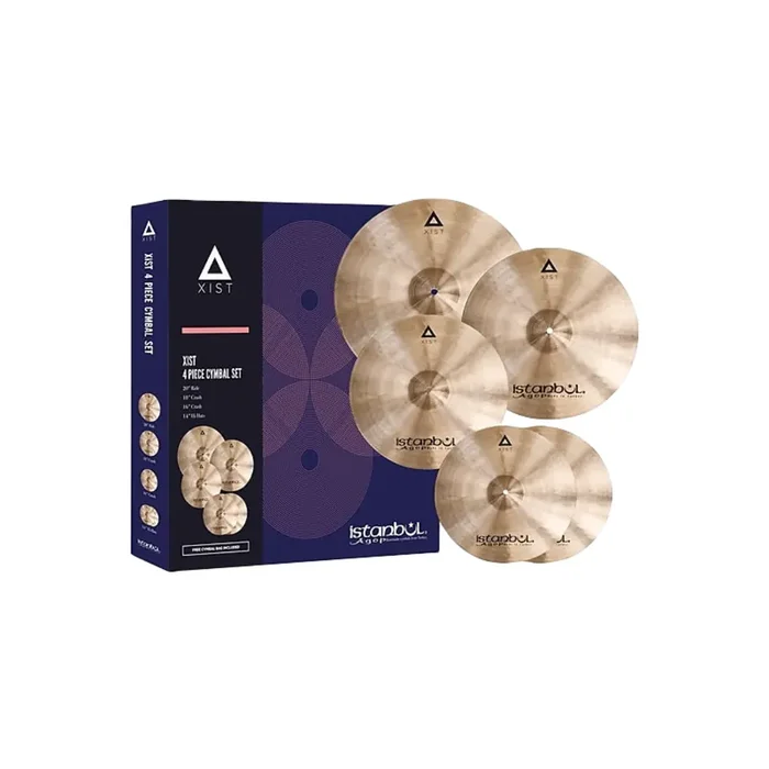 Istanbul Agop Xist Cymbal Set 14″ Hi-Hats, 16″ Crash, 18″ Crash, 20″ Ride