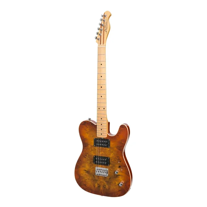 J&D Luthiers TL Style Electric Guitar (Honey Burst)
