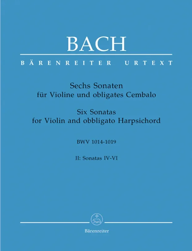 J. S. Bach 6 Sonatas for Violin and Obbligato Harpsichord, Vol. 2