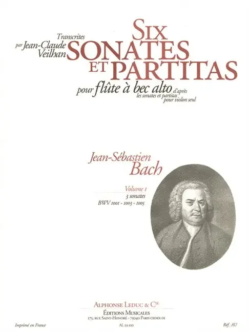 J. S. Bach 6 Violin Sonatas & Partitas – Volume 1 for Alto Recorder