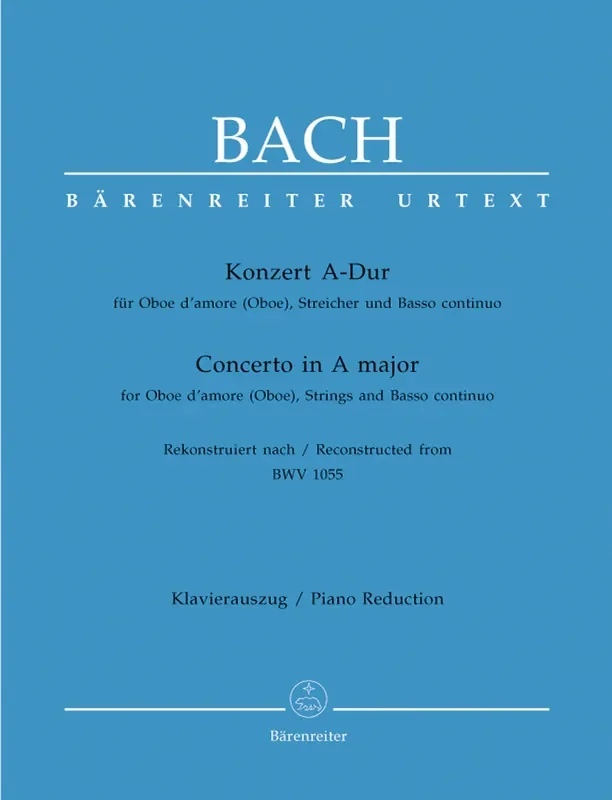 J. S. Bach Concerto in A Major for Oboe – Piano Reduction