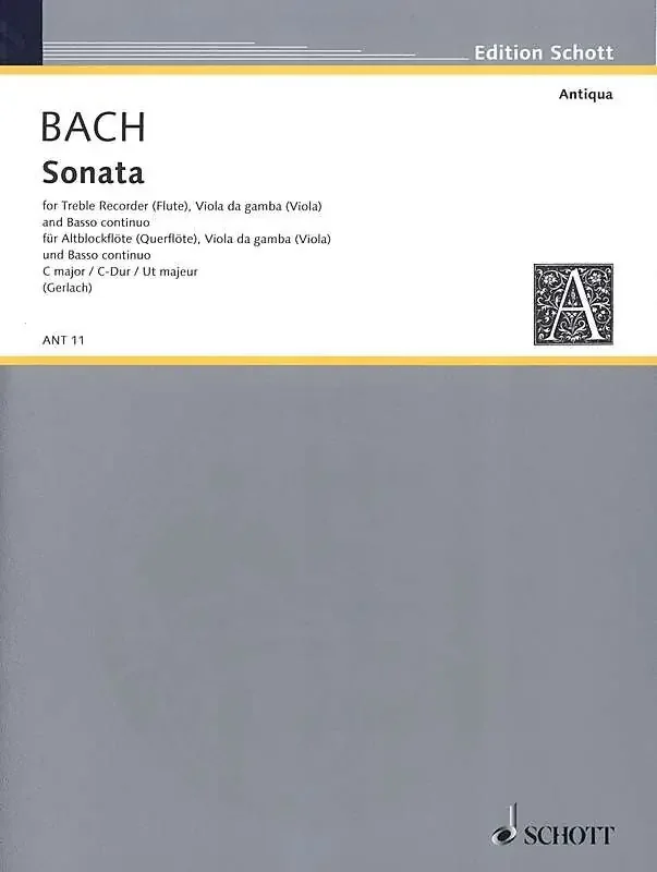 J. S. Bach Sonata in C Major for Treble Recorder, Viola da Gamba and Basso Continuo