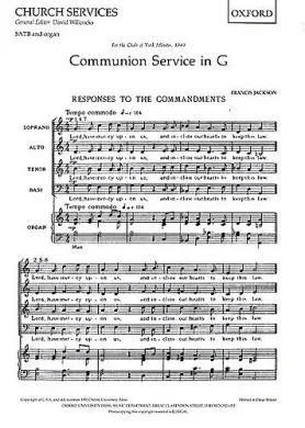 Jackson : Communion Service: G: Satb And Organ (OUP)