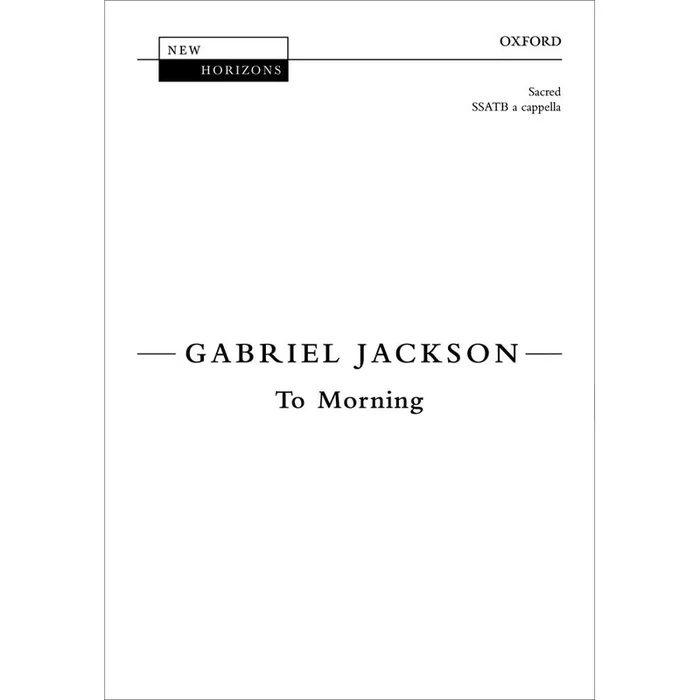 Jackson, Gabriel – To Morning