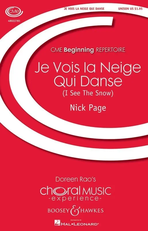 Je Vois La Neige Qui Danse Unison Book