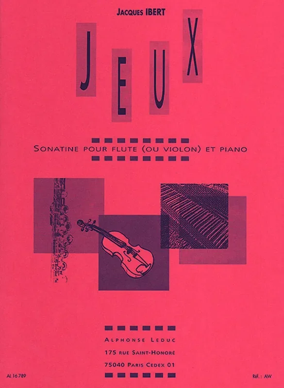 Jeux – Sonatine pour flûte (ou violon) et piano
