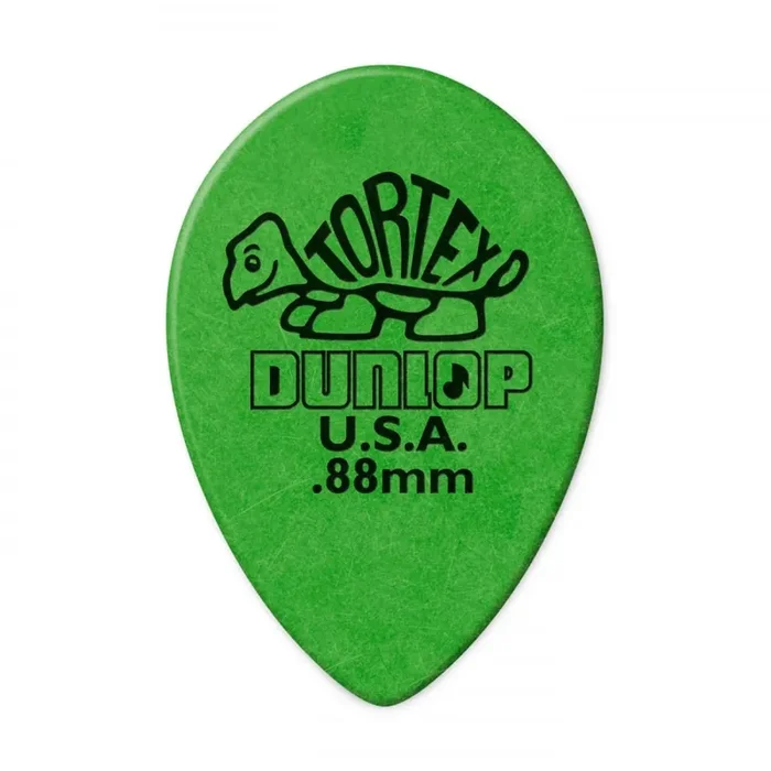 Jim Dunlop .88mm Small Teardrop Picks Green, 36-Pack