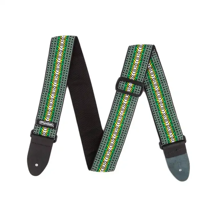 Jim Dunlop D6704GN Jacquard Weave Guitar Strap, Matrix Green