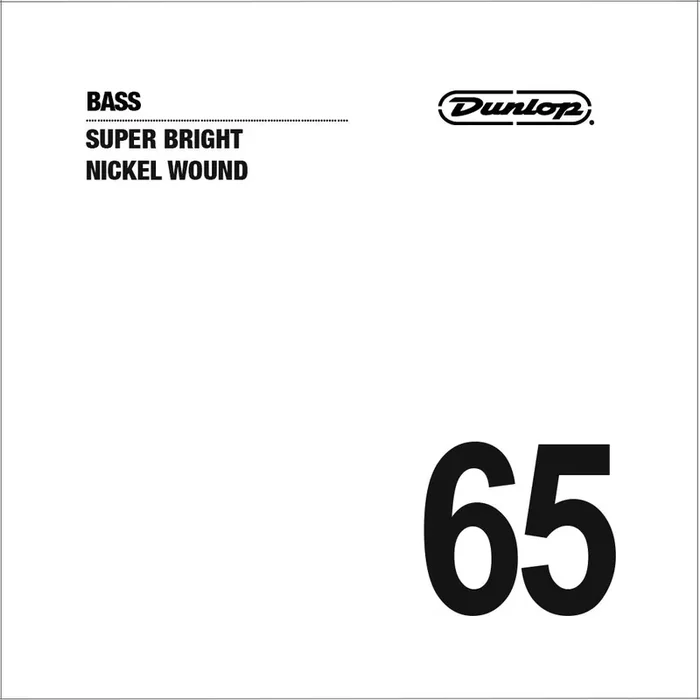 Jim Dunlop DBSBN65 Super Bright Nickel Wound Bass String, .065