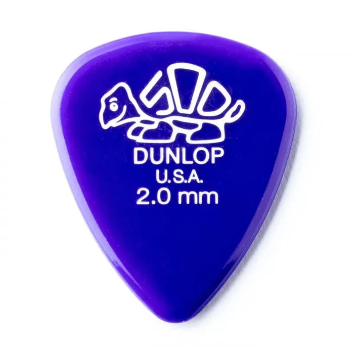 Jim Dunlop Delrin 500 Standard 2mm Guitar Picks, 12-Pack