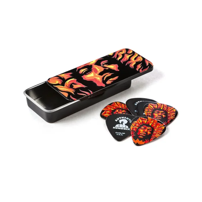 Jim Dunlop JH-PT14H Jimi Hendrix Voodoo Fire Pick Tin