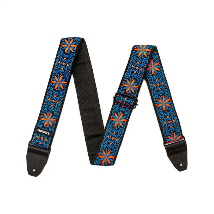 Jim Dunlop JH25 Jimi Hendrix Blacklight Fillmore Blue Guitar Strap