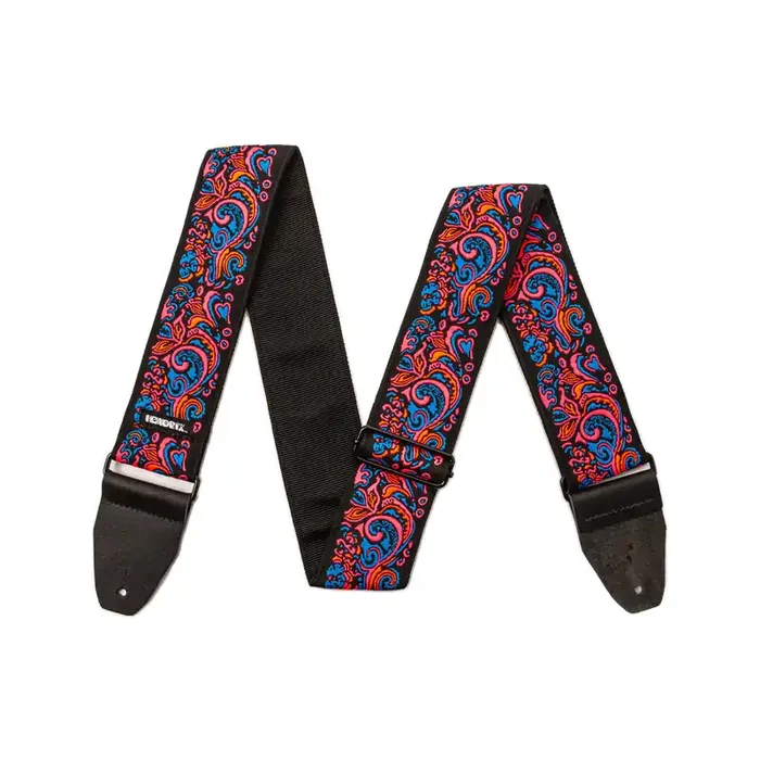 Jim Dunlop JH28 Jimi Hendrix Blacklight Love Drops Pink Guitar Strap