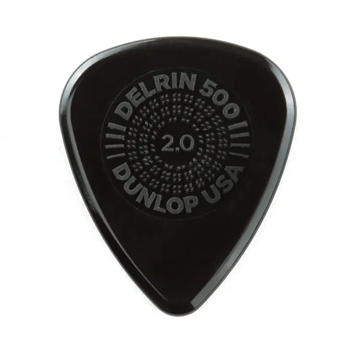 Jim Dunlop Prime Grip Delrin 500 Guitar Picks 2.00mm, 12-Pack