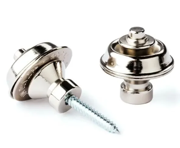 Jim Dunlop Strap Lock Set – Traditional Nickel JD-ACC-SLS1501N