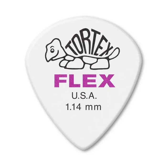 Jim Dunlop Tortex Flex Jazz III XL 1.14mm Guitar Plectrums, 12-Pack