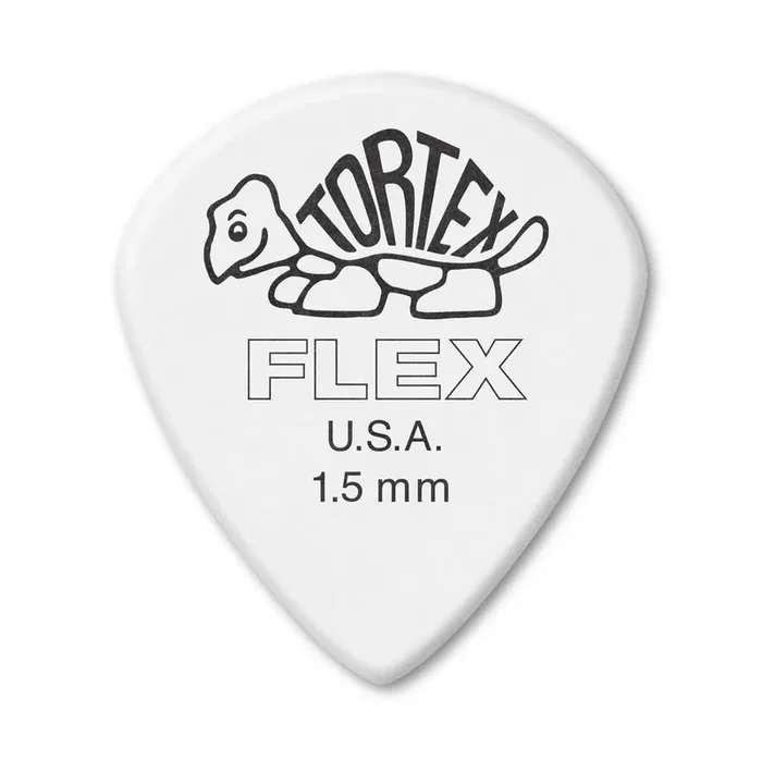 Jim Dunlop Tortex Flex Jazz III XL 1.5mm Guitar Plectrums, 12-Pack