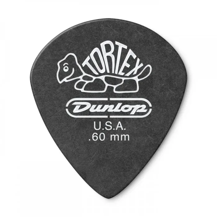 Jim Dunlop TORTEX Pitch Black Jazz III .60mm Guitar Plectrum, 12-Pack