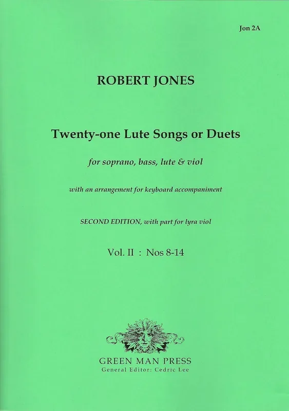 Jones 21 Lute Songs or Duets, Vol II Nos. 8-14