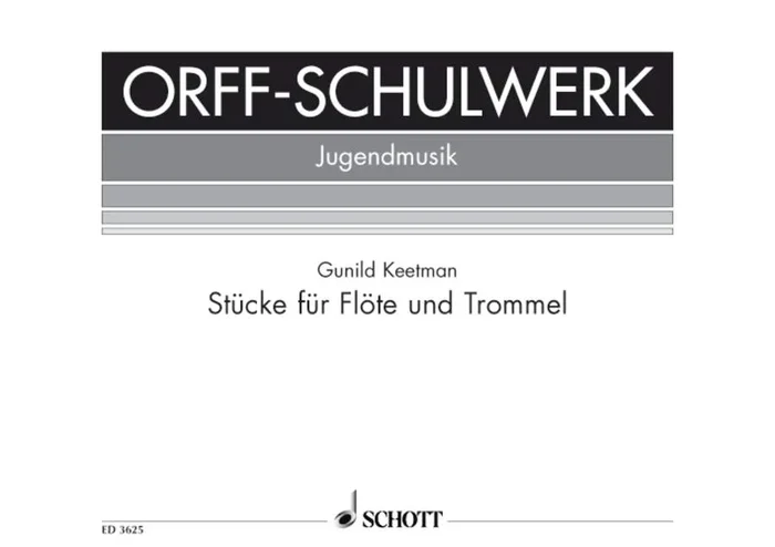 Keetman, Gunild : Keetman, Gunild : Pieces for Recorder and Drum, – recorder(s) (S/SS) and drum – Schott Digital