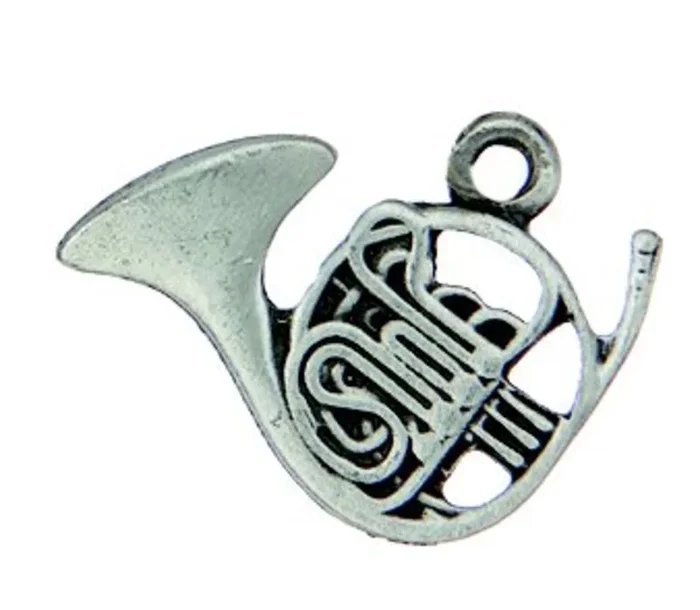 Keychain Pewter French Horn