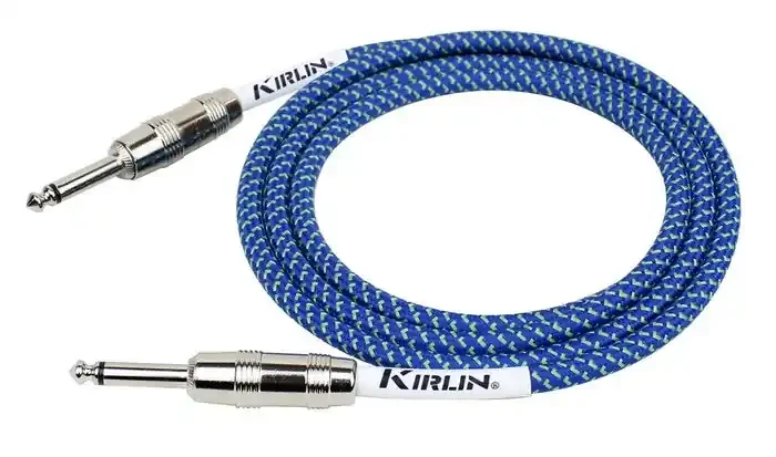 Kirlin 10ft / 3m Blue Woven Straight – Straight Jack Cable
