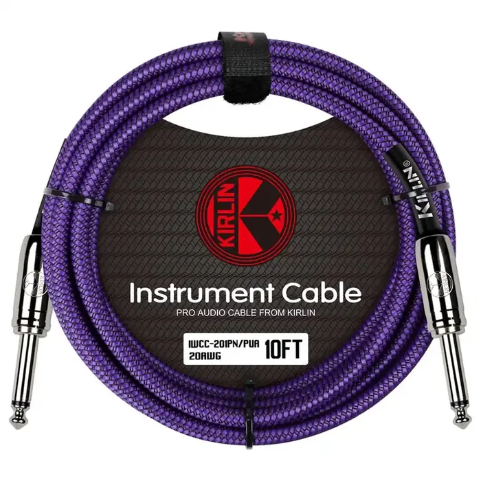 Kirlin 10ft / 3m Purple Woven Straight – Straight Jack Cable