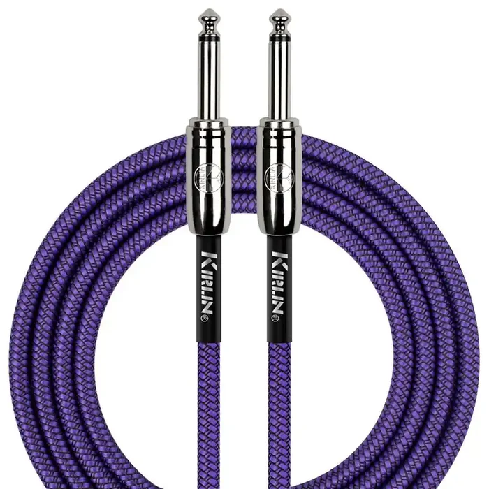 Kirlin 20ft / 6m Purple Woven Straight – Straight Jack Cable
