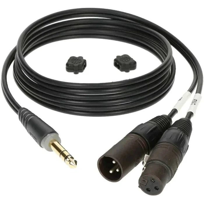 Klotz AY1X-0300 3m Insert Cable – 1/4″ TRS Jack to 2 x XLR (M/F)