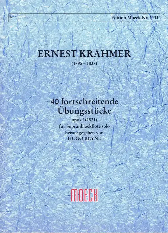 Krahmer 40 Fortschreitende Übungsstücke for Descant Recorder