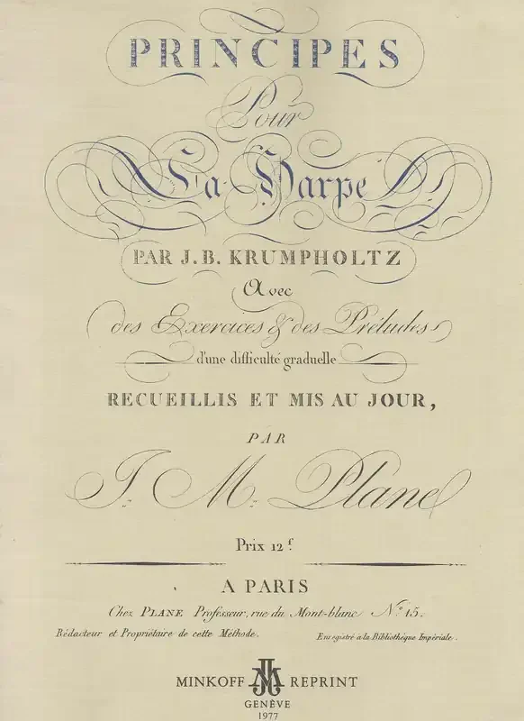 Krumpholtz Principes pour la Harpe