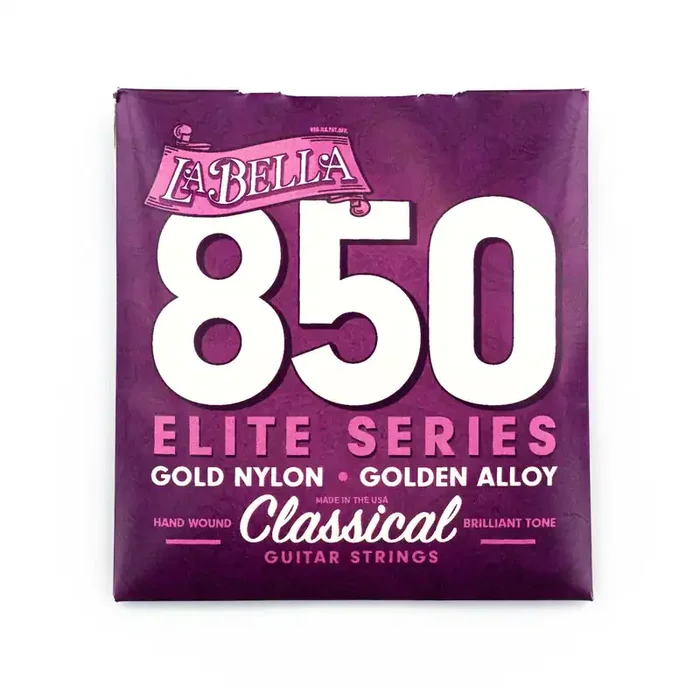 La Bella 850 Elite, Gold Nylon & Golden Alloy, Classical Guitar Strings