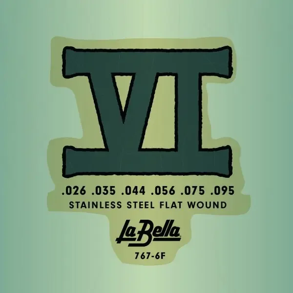 La Bella Fender Bass VI Flatwound Stainless Steel 26-95 Bass Guitar Strings [7676F]