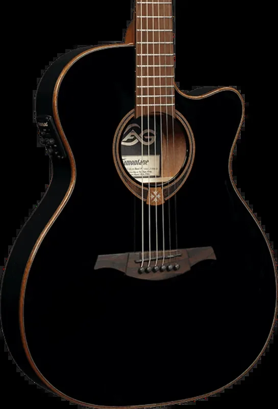 LAG T118ASCE-BLK Tramontane Auditorium Slim Cut Electro – Black