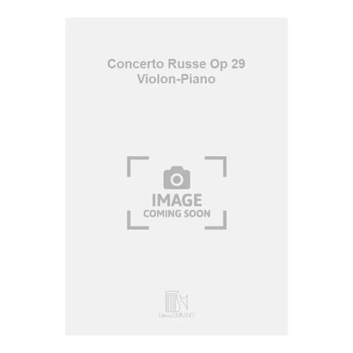 Lalo, Edouard – Concerto Russe Op 29 Violon-Piano
