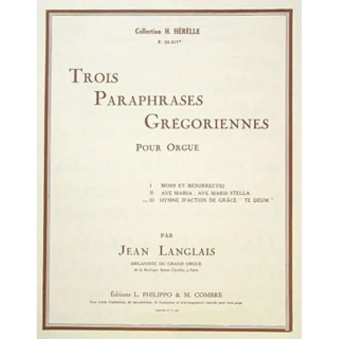 Langlais, Jean – Hymne action de grâce Te Deum