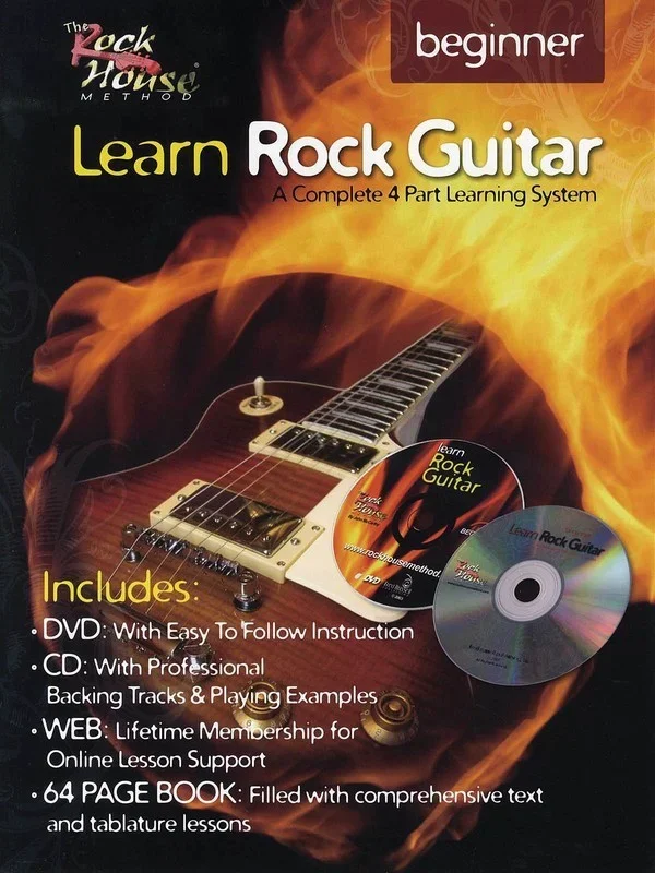 Learn Rock Guitar Beginner Book/CD/DVD Book